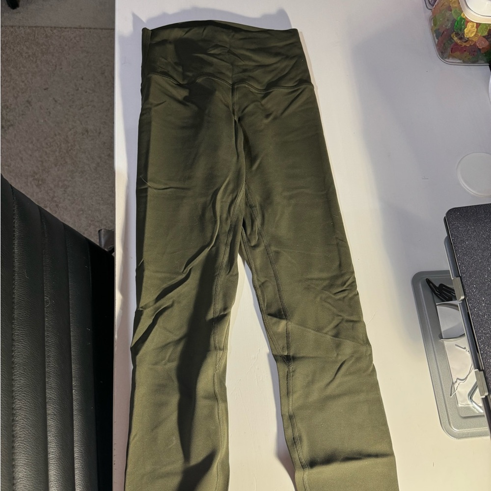 size 4 23” lululemon olive green align leggings